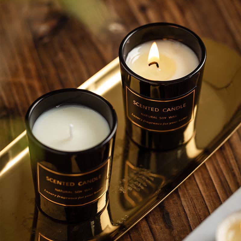 Meditation Scented Soy Wax Candle Blue Bell Pear Freesia