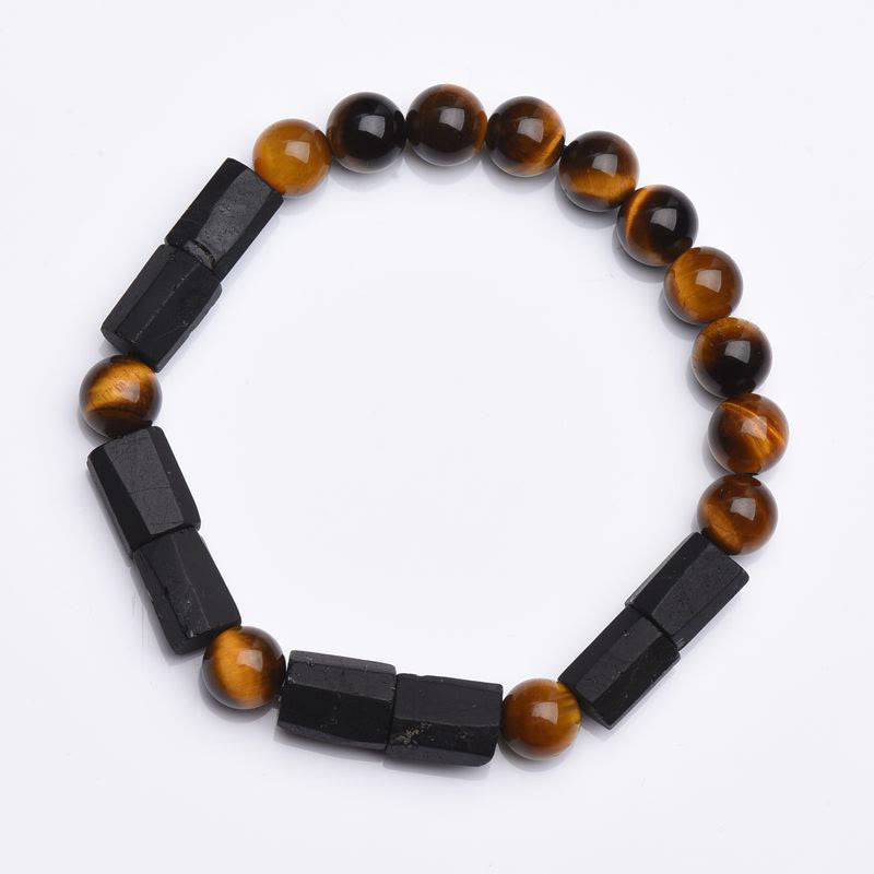 8mm Black Tourmaline Tiger Eye Protection Bracelet