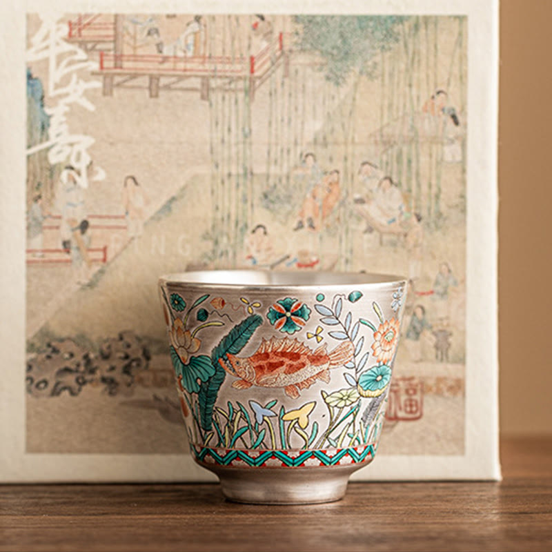 45ml Chinese Ceramic Tea Cup with Gift Box for Gongfu Ceremony