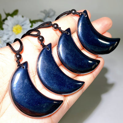 45mm Terahertz Moon Spiritual Healing Necklace