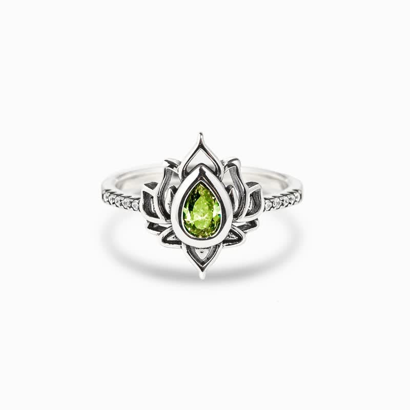 BLESS Lotus リング silver925 Sterling Silver Lotus Flower Ring, 925 Silver, Lotus Flower