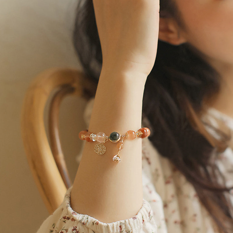 Rutilated Quartz Wealth Bracelet | Eight-Pointed Star Design