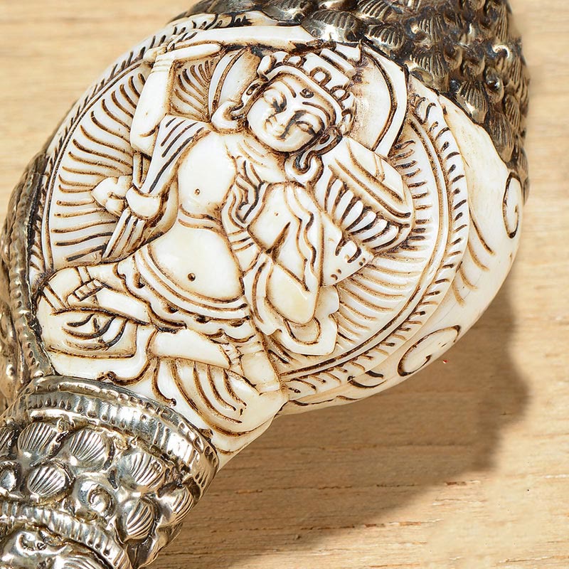 Handmade Tibetan Shankha Conch Shell Decoration for Wealth
