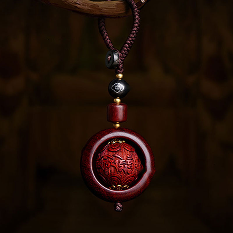 Small Leaf Red Sandalwood Ebony Zen Protection Decoration