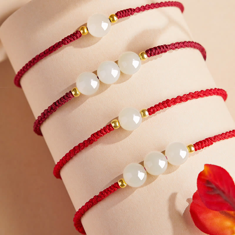 8mm Jade Lucky Bead Prosperity Bracelet
