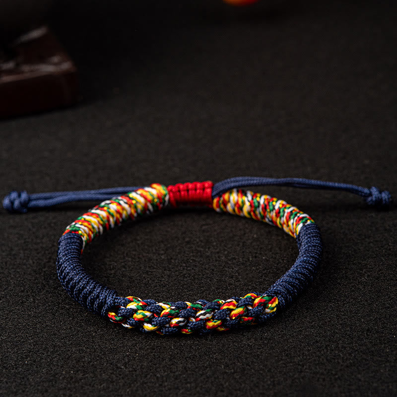 Handmade Red String Bracelet for Protection & Luck, Tibetan Style