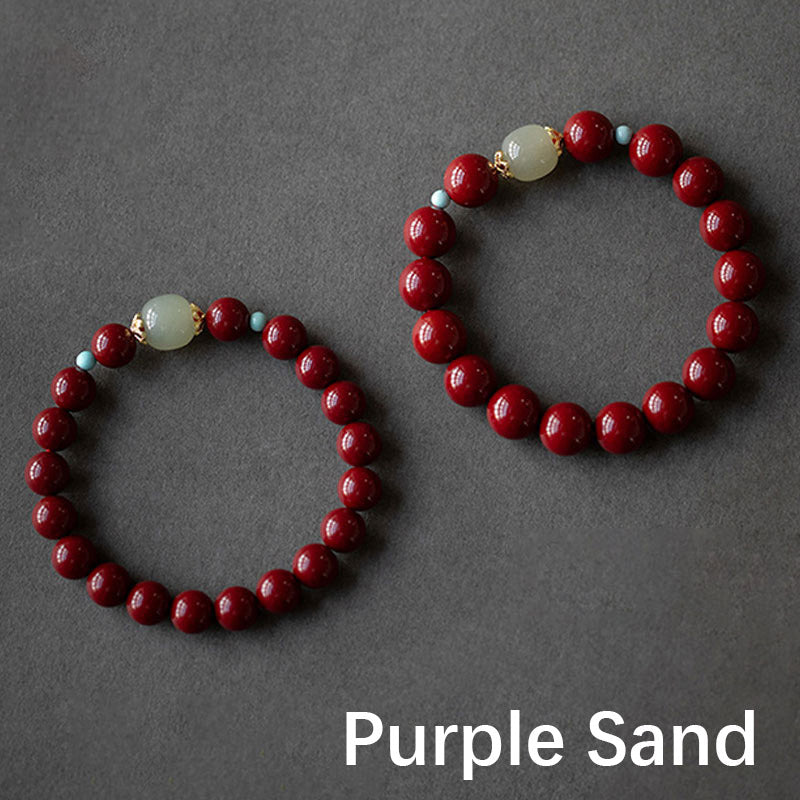 Unisex Cinnabar Green Aventurine Bracelet 8mm for Luck & Calm
