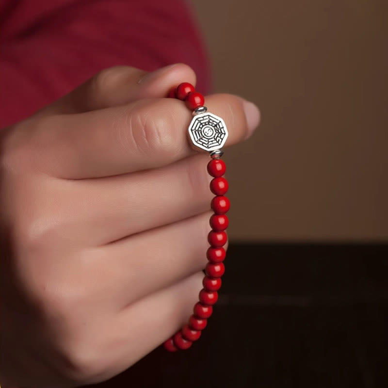 Yin Yang Cinnabar Concentration Bracelet 6mm String