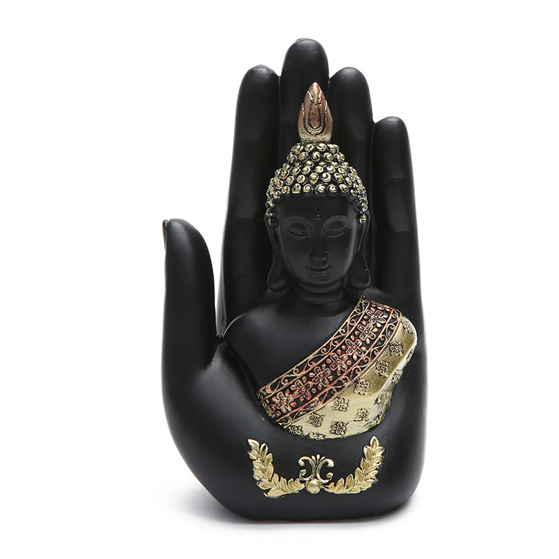 Resin Buddha Statue 10.5cm Feng Shui Blessing Decor