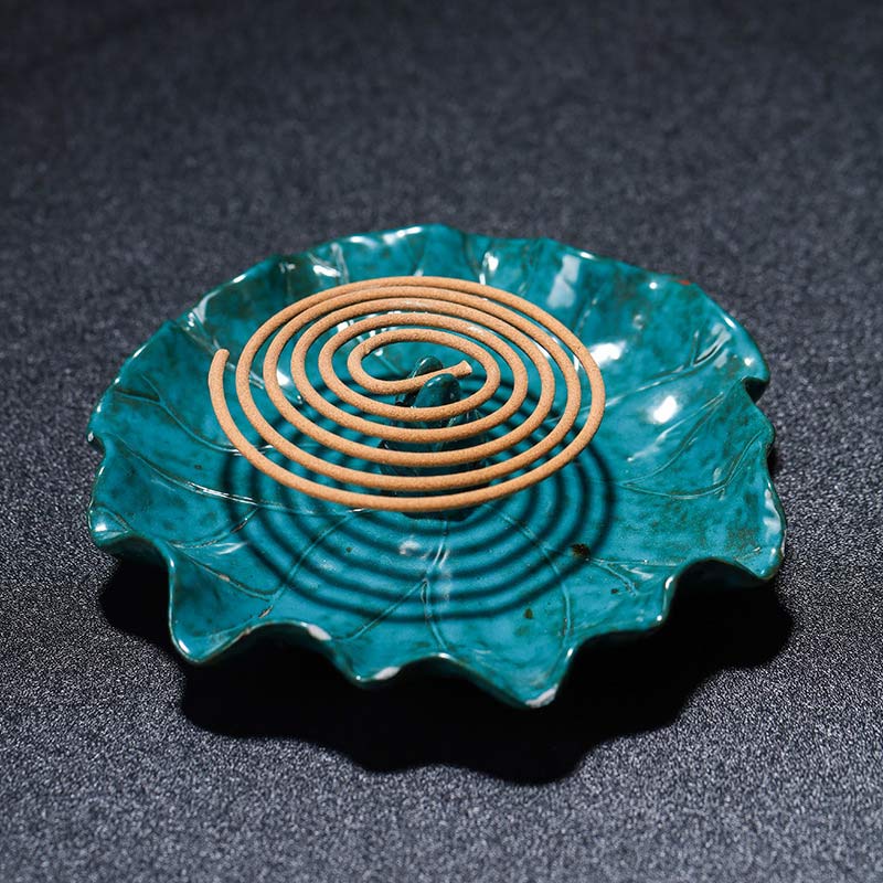 Tibetan Lotus Ceramic Incense Burner | Blessing Decor