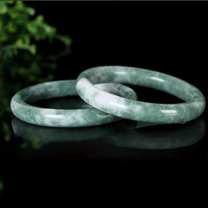 Natural Jade Luck Abundance Bangle Bracelet 58-60mm