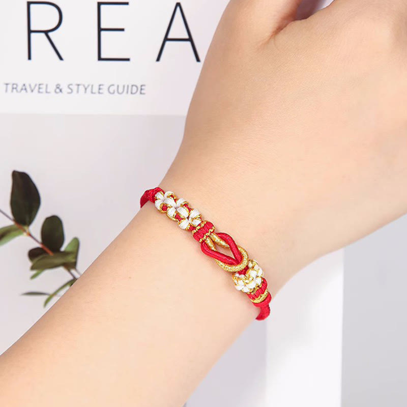 Handmade Red String Bracelet Eight Thread Peace Knot Protection
