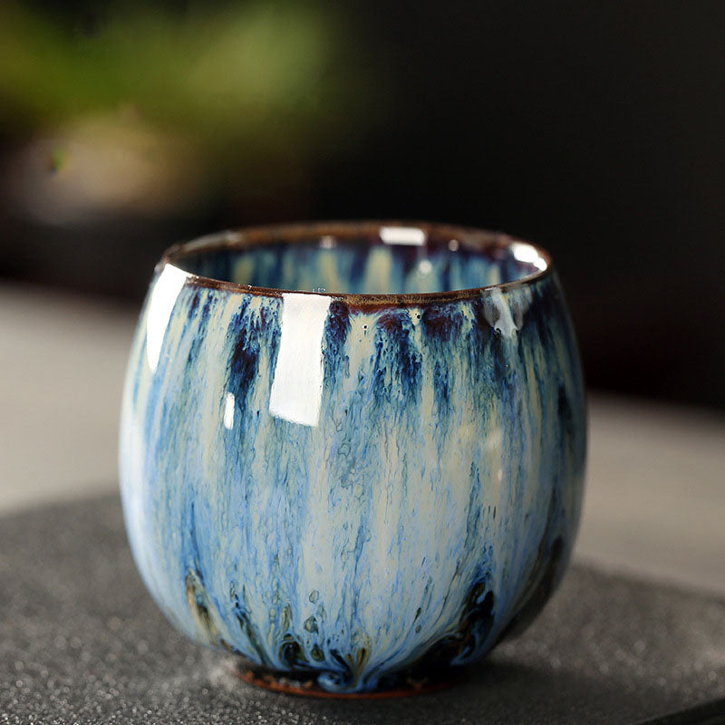 Multicolored Kiln Change Jianzhan Ceramic Tea Cup 110ml