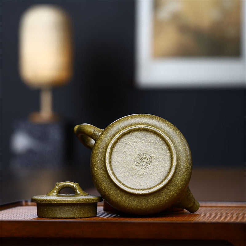 Semi-Handmade Yixing Yellow Green Purple Clay Teapot 240ml