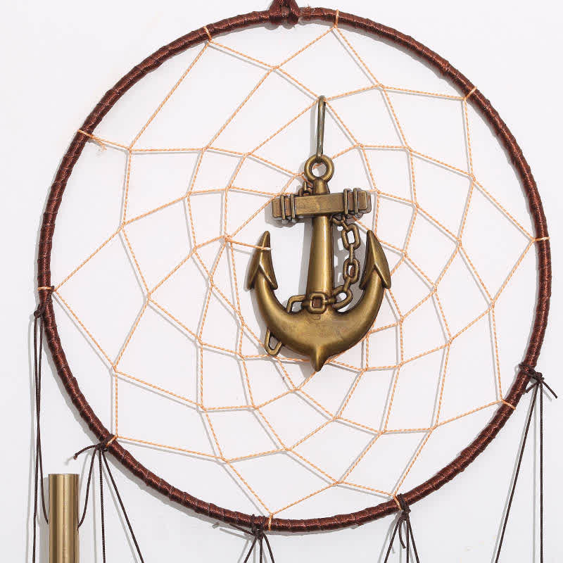 Copper Dream Catcher Wall Hanging | Elephant Chimes for Healing