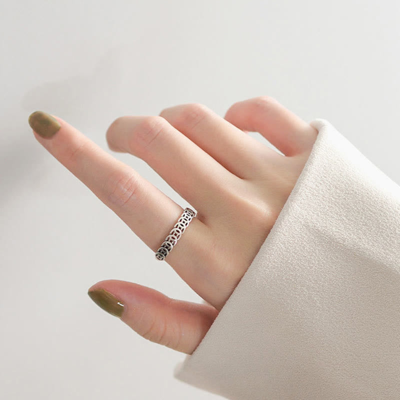 Vintage Copper Coin Luck Ring | Adjustable Spiritual Jewelry