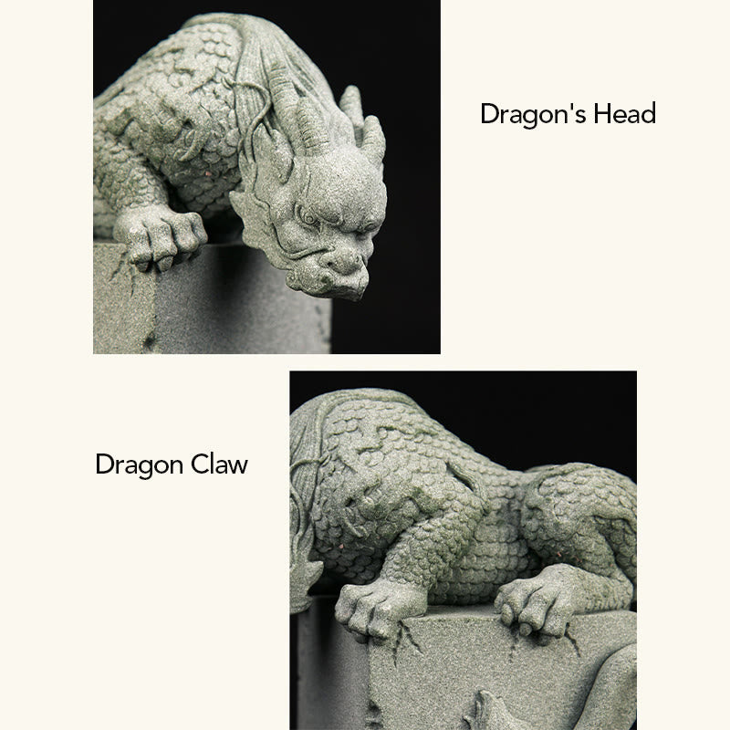 Standing Feng Shui Chinese Dragon Statue for Luck & Success