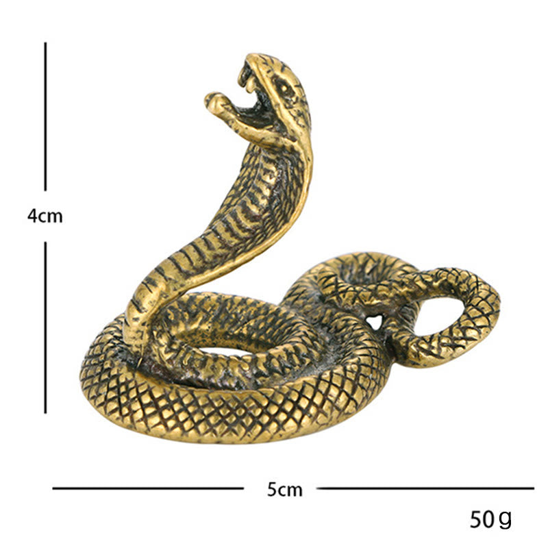 4cm Solid Brass Year of the Snake Copper Home Decoration