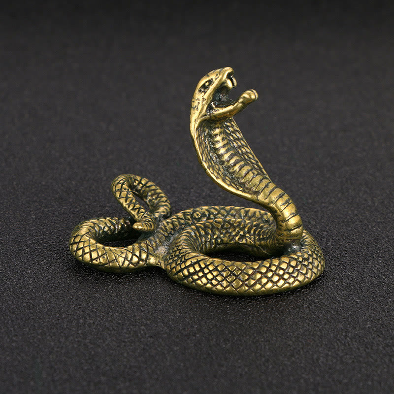 4cm Solid Brass Year of the Snake Copper Home Decoration