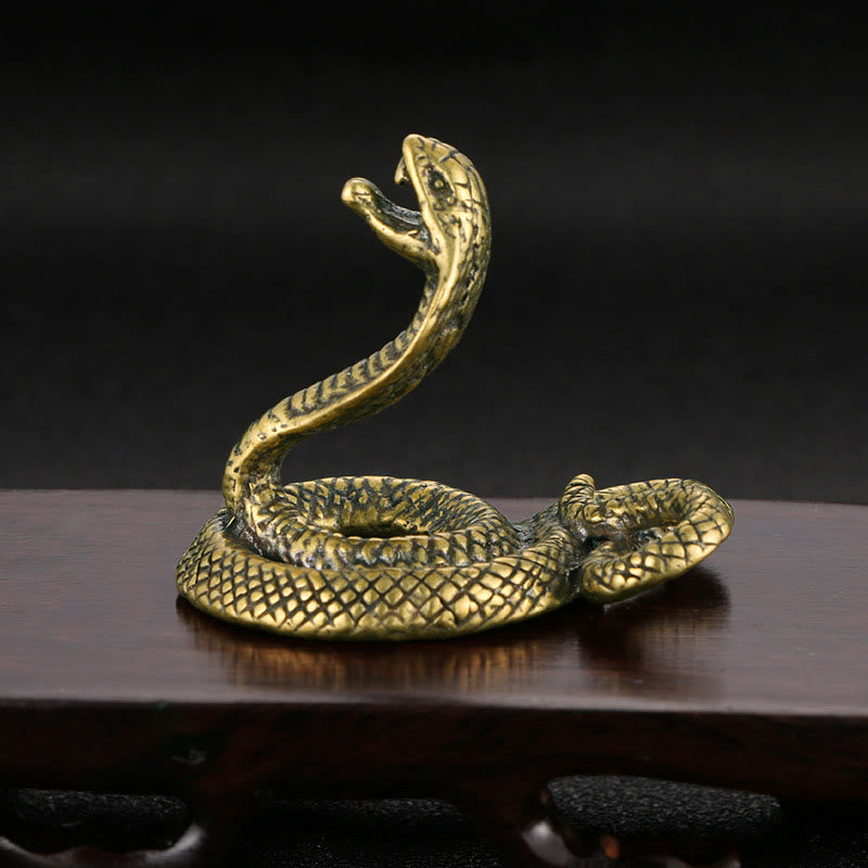 4cm Solid Brass Year of the Snake Copper Home Decoration