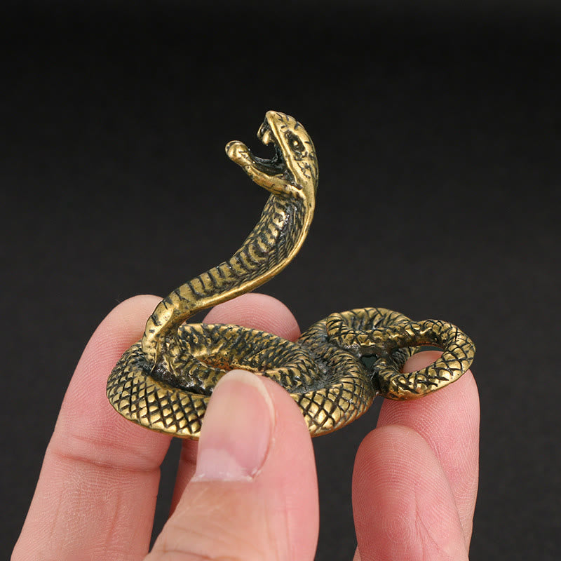 4cm Solid Brass Year of the Snake Copper Home Decoration