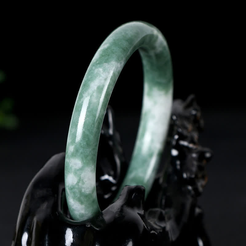 Natural Jade Luck Abundance Bangle Bracelet 58-60mm