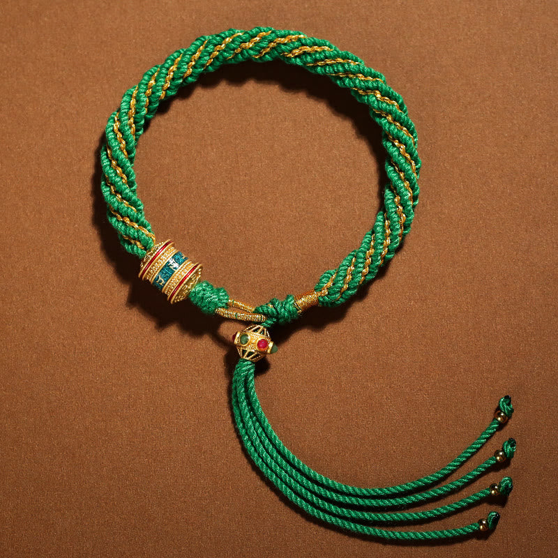 Handmade Tibetan Red String Bracelet for Luck and Protection