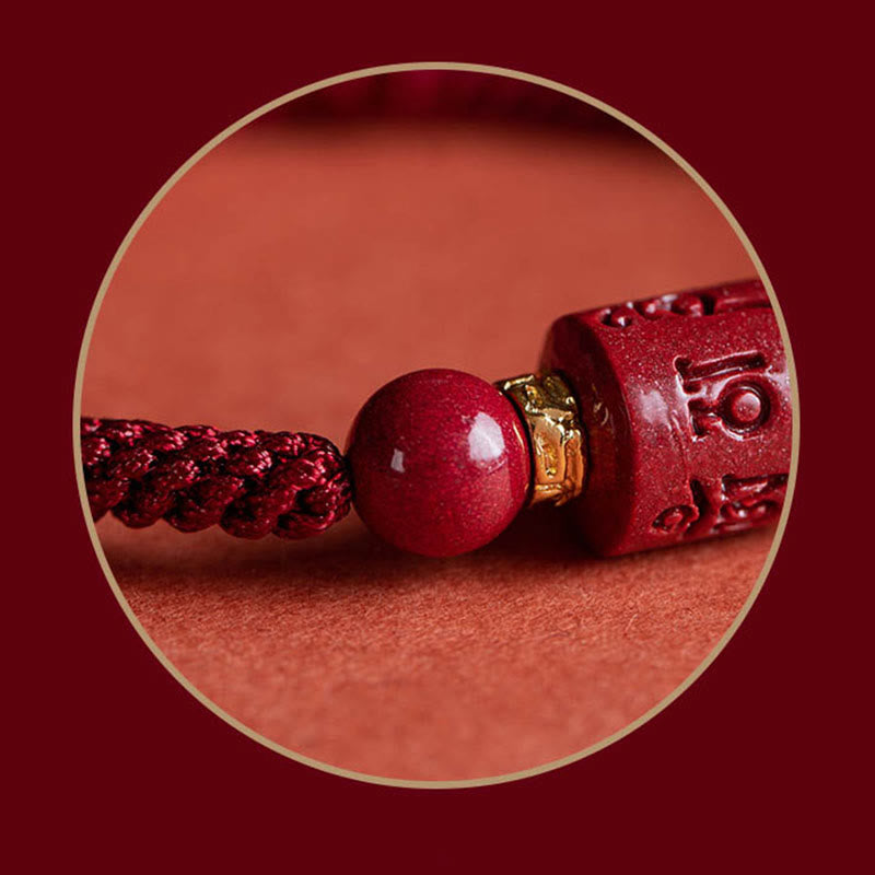 Cinnabar Blessing Bracelet with Om Mani Padme Hum | Healing Sounds