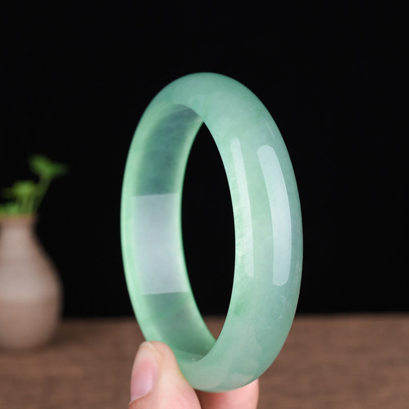 Natural Jade Bangle Bracelet for Luck and Prosperity