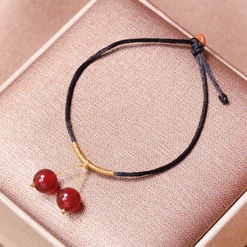 Red Agate Chalcedony Bracelet Necklace for Confidence & Harmony