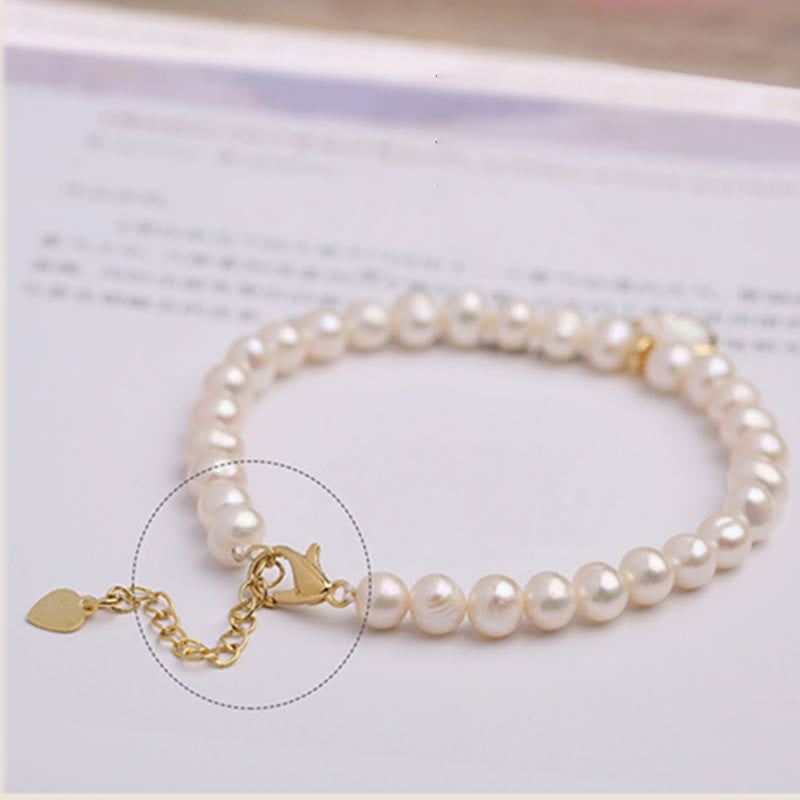 14K Gold Plated Pearl Bracelet | Healing Wisdom & Optimism