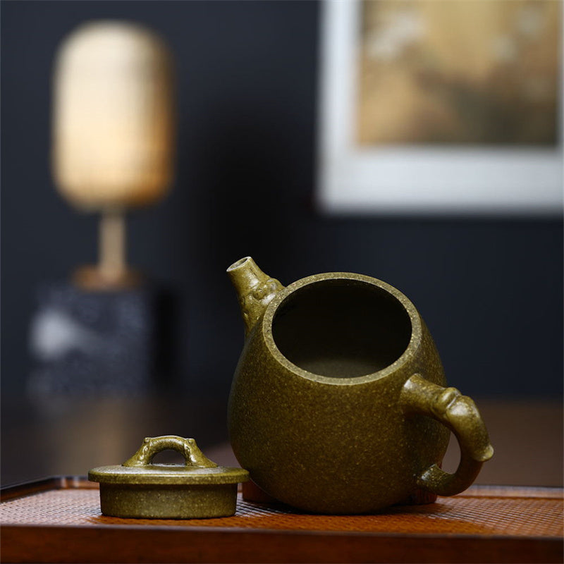 Semi-Handmade Yixing Yellow Green Purple Clay Teapot 240ml