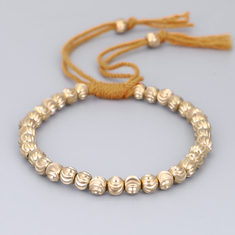 Tibetan Copper Bead Spiritual Bracelet for Luck & Balance