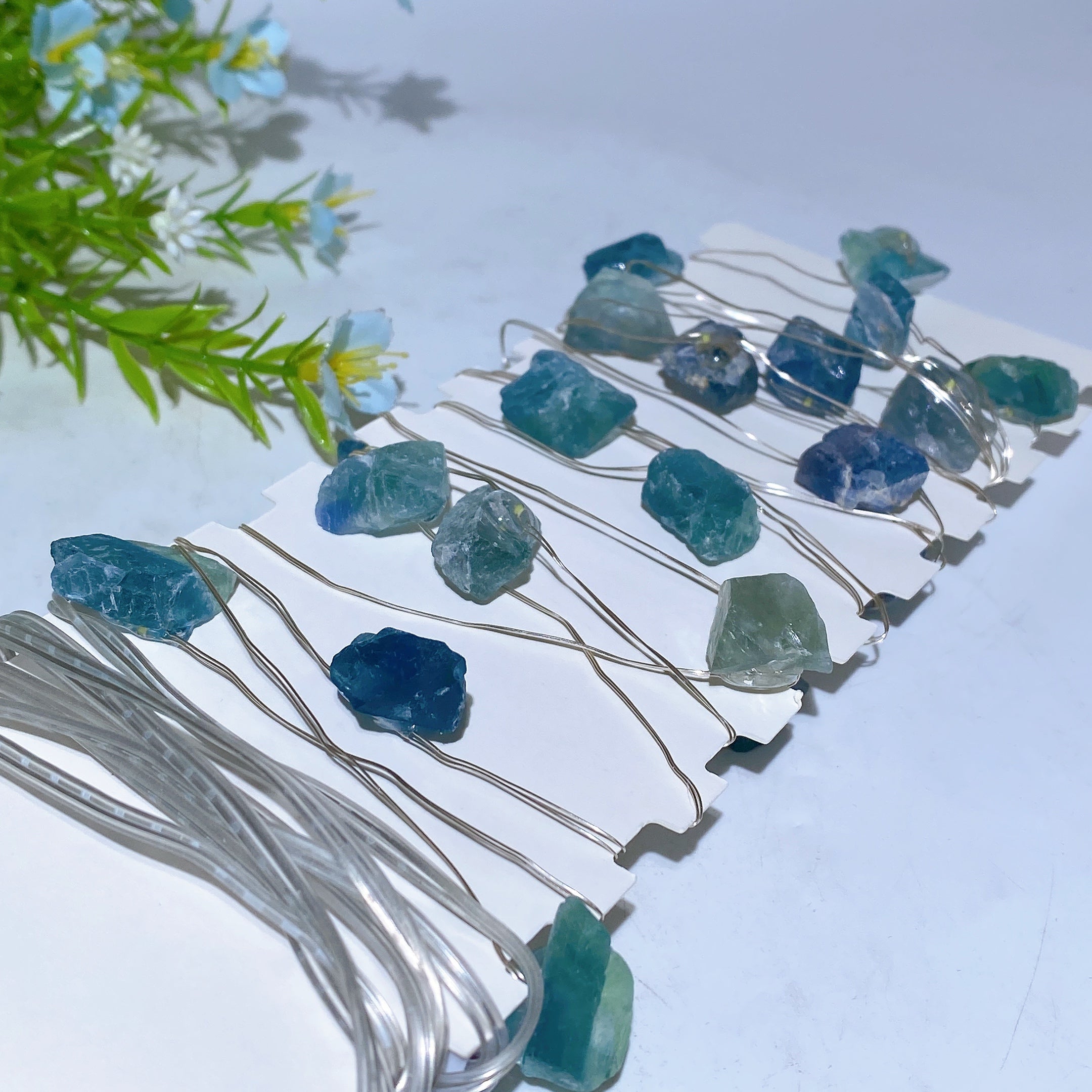 4m Raw Crystal LED Light for Healing & Decor