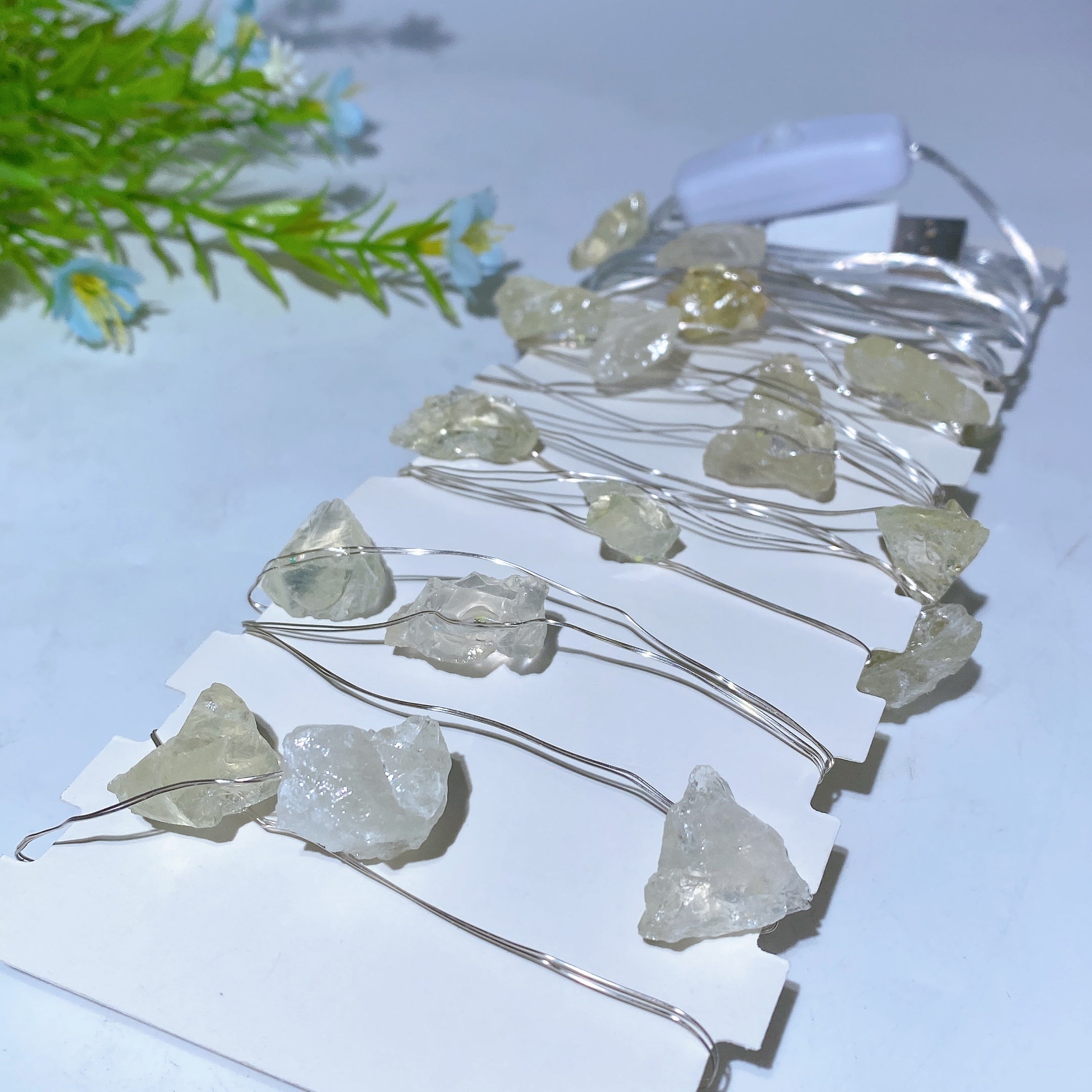 4m Raw Crystal LED Light for Healing & Decor