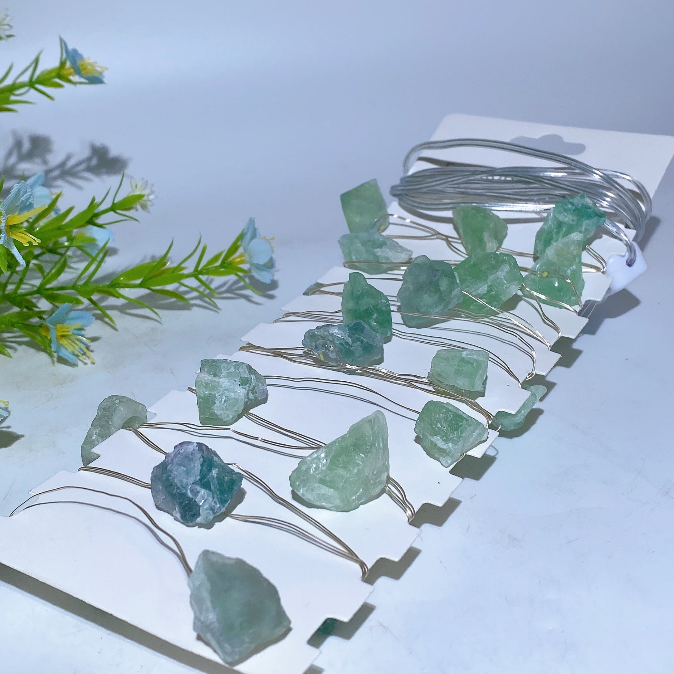 4m Raw Crystal LED Light for Healing & Decor