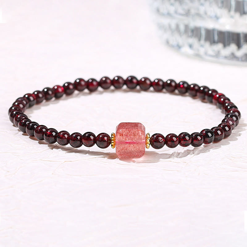 4mm Garnet Cinnabar PiXiu Protection Bracelet