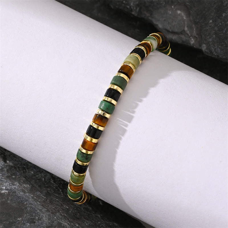 4mm Hematite Tiger Eye Support Bracelet Unisex