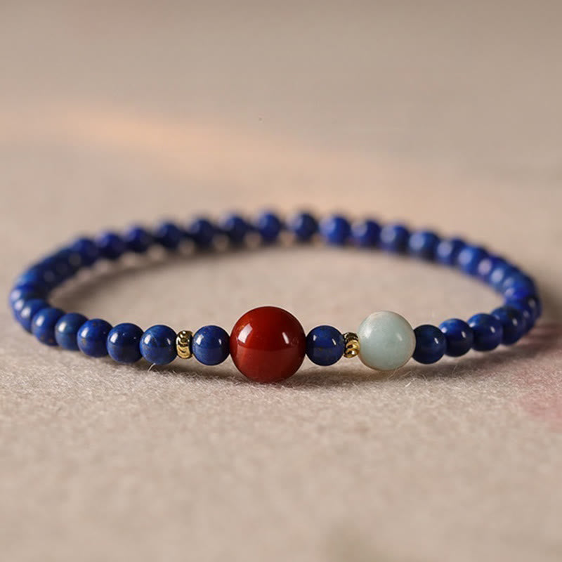4mm Lazurite Bracelet for Meditation and Serenity