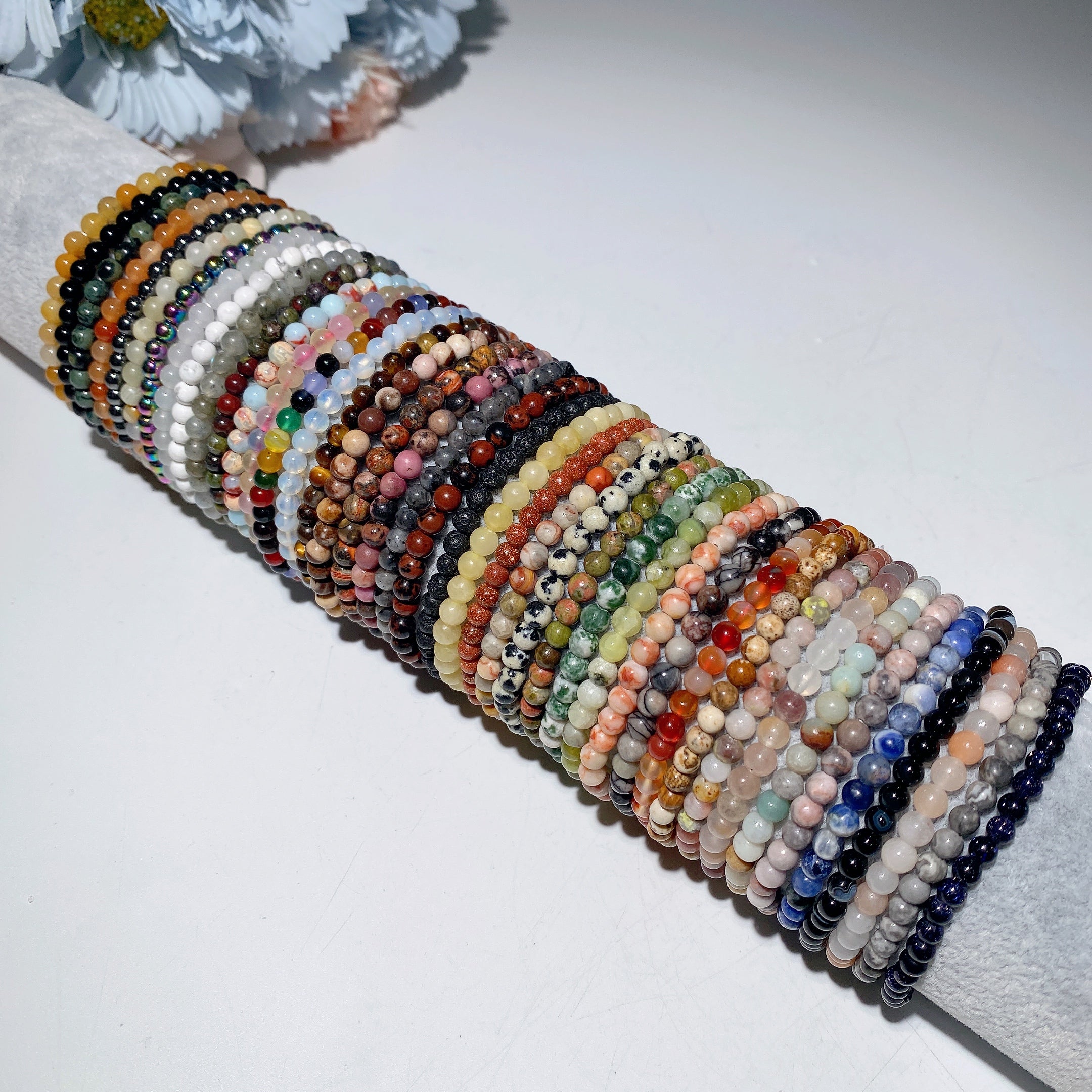 4mm Mixed Crystal Healing Bracelet for Spiritual Balance and Energy