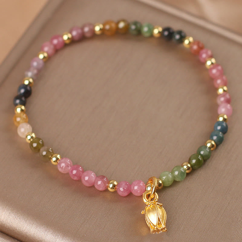 4mm Tourmaline Spiritual Bracelet for Positive Energy