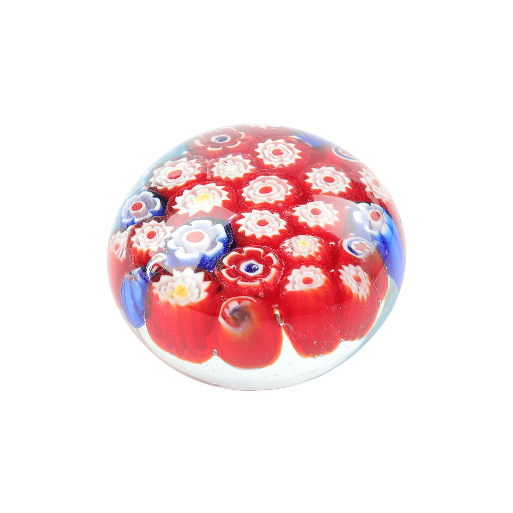 5.4cm Red Resin Flower Palm Stone For Meditation