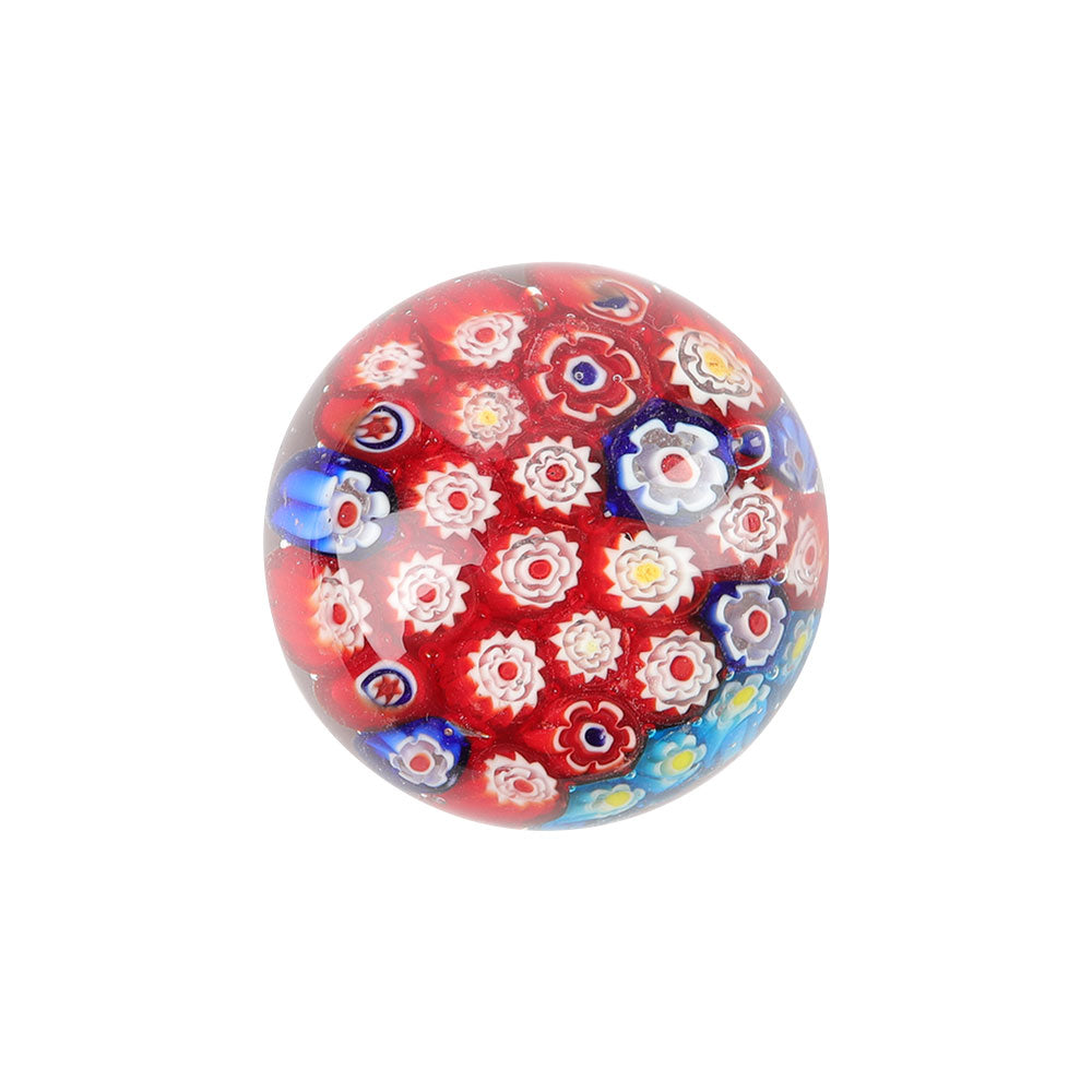 5.4cm Red Resin Flower Palm Stone For Meditation