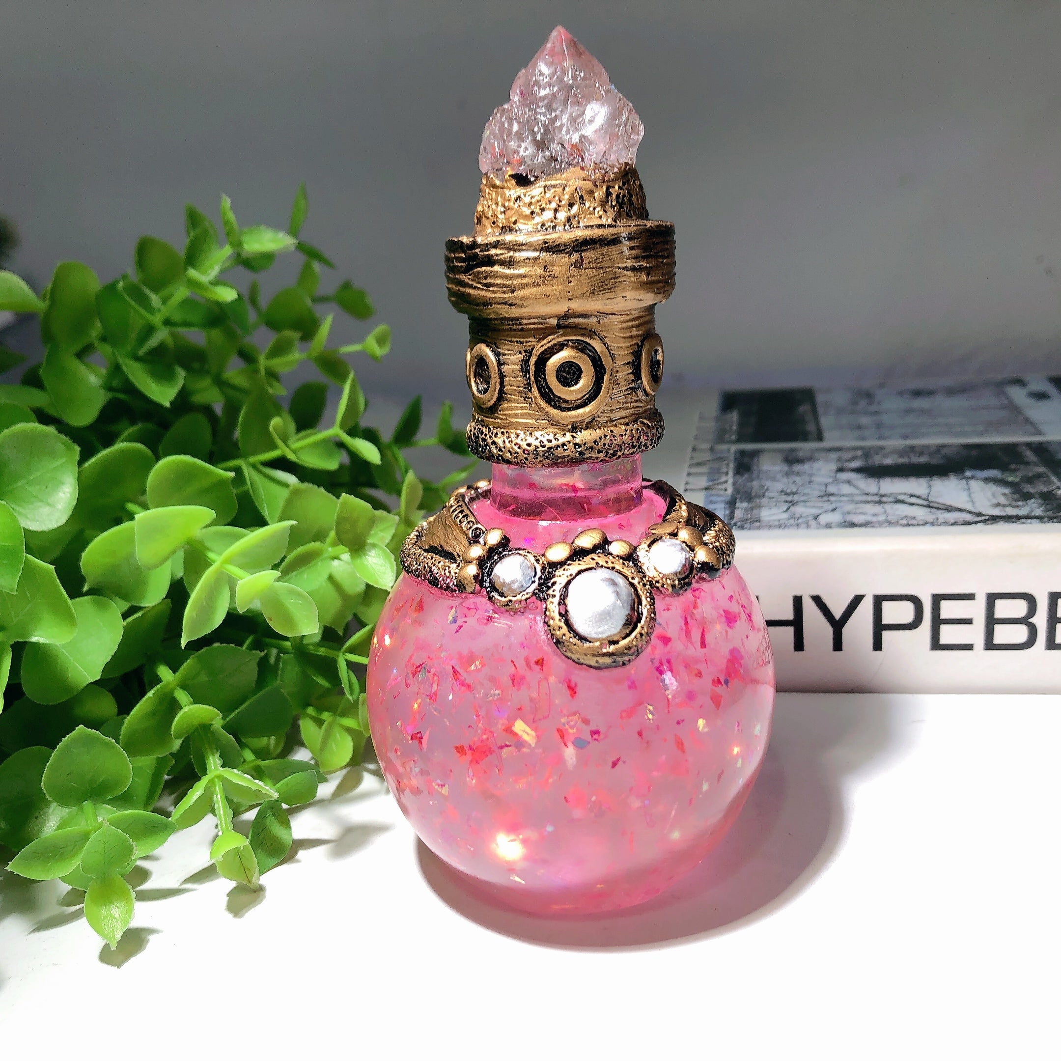 5.5 inch Resin Magic Potion Bottle for Crystal Healing