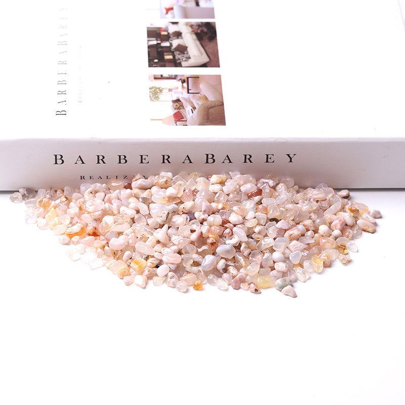 5-7mm High Quality Flower Agate Tumbled Stones for Healing