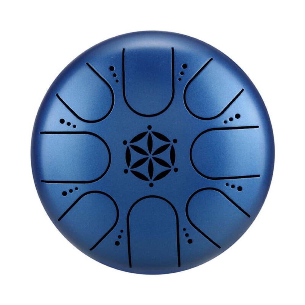 5’ 8-Note C Key Mini Steel Tongue Drum with Hollow Design - 5 Inches/8 Notes (C Key) / Blue