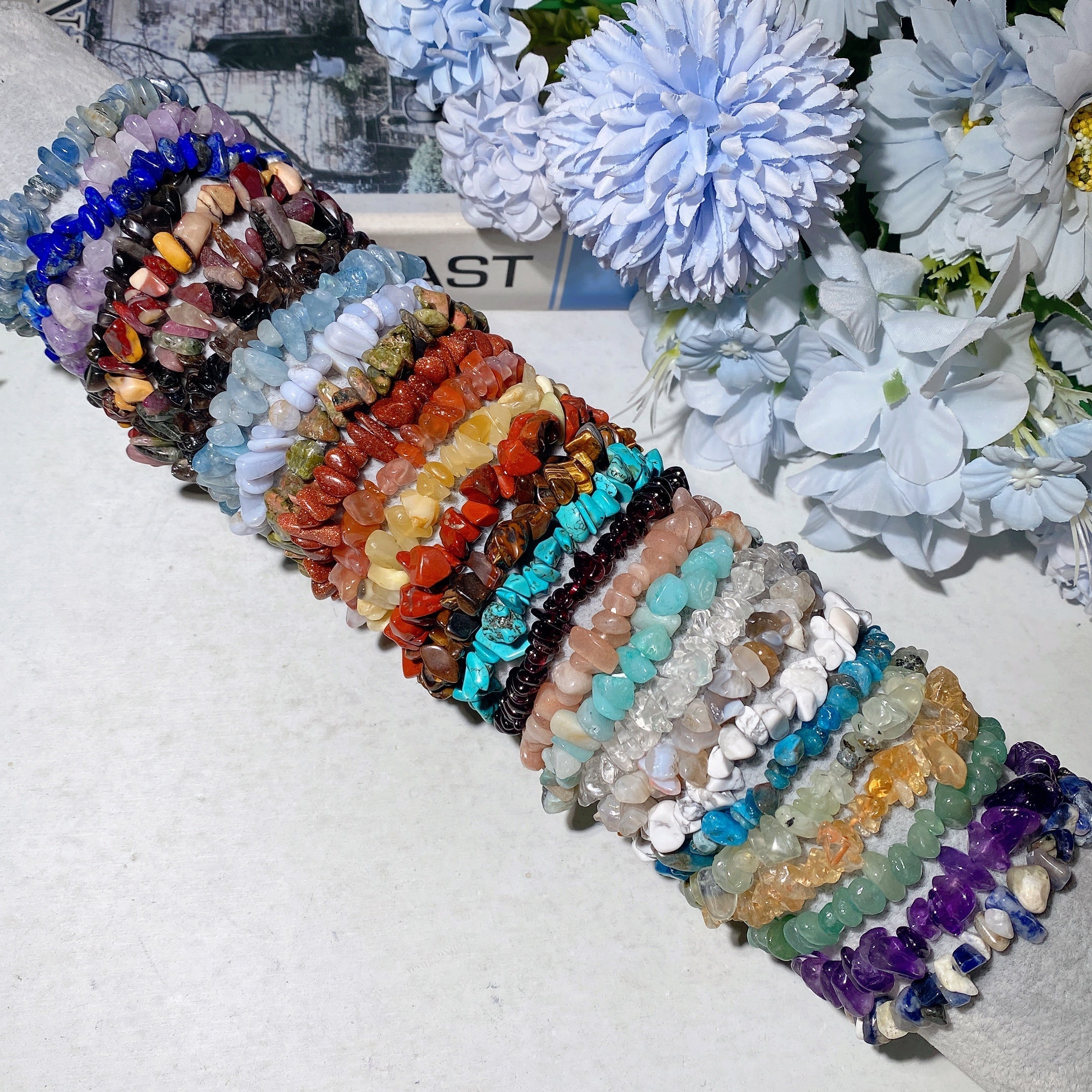 5-9mm Mixed Crystal Chips Spiritual Bracelet for Healing
