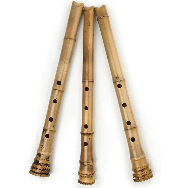 1.6 E Key Shakuhachi-Handmade Natural Bamboo Chinese Traditional Musical Instrument for Beginners Woodwind Flutes