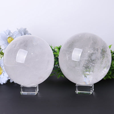 5-Inch Clear Quartz Crystal Sphere for Energy Healing