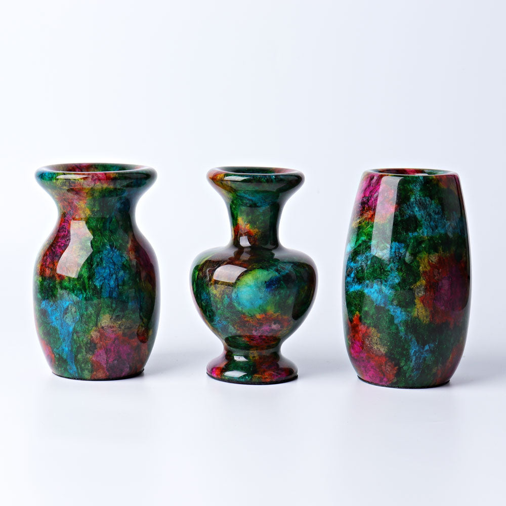 5 inch Seven-Color Jade Vase Mineral Specimen